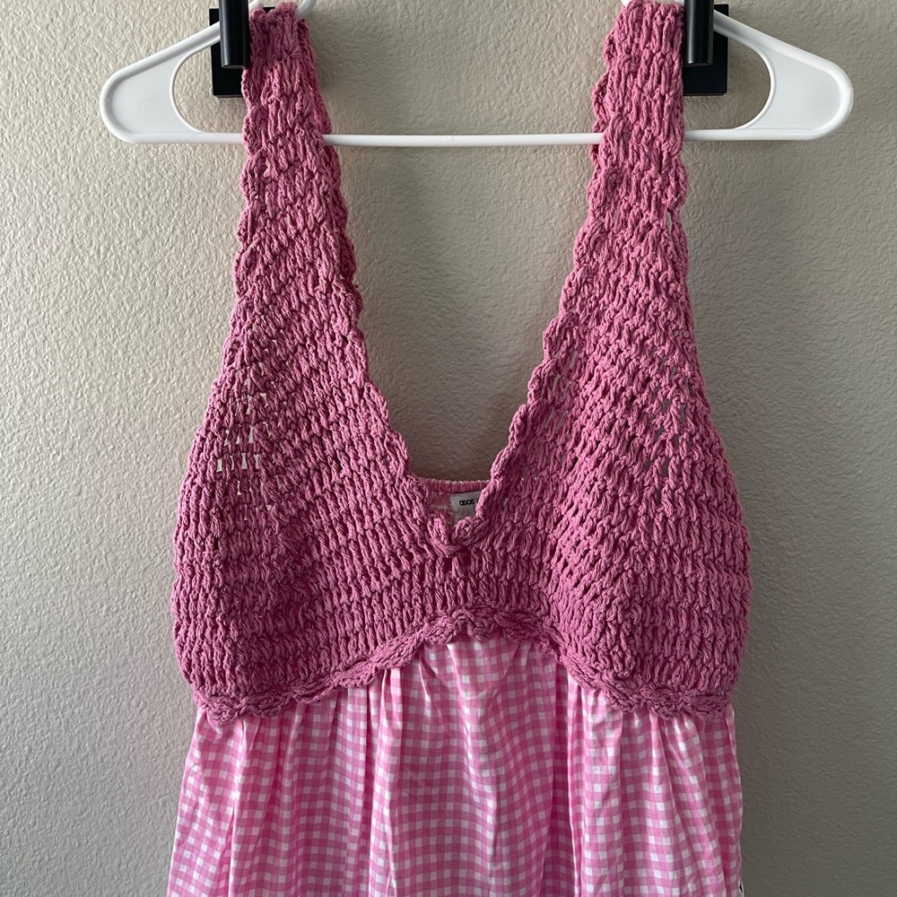 ASOS Pink Patchwork Summer Dress - Picture 2 of 6